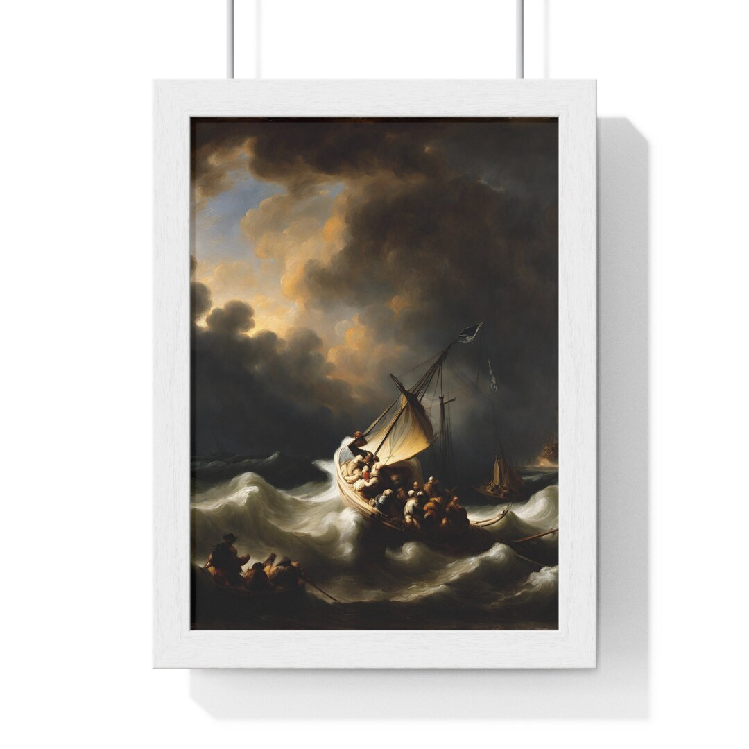 Rembrandt Print, the Storm on the Sea of Galilee, Rembrandt Painting