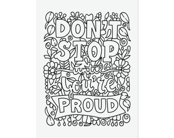 Positivity Colouring Pages| 15 Adult Colouring Pages| Mindfulness Colouring Adult Colouring Book