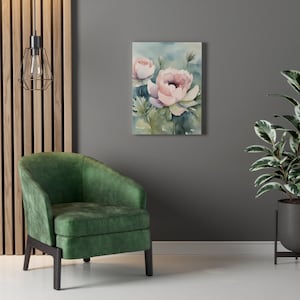 Pink Flower Painting, Watercolour Flowers, Botanical Art, 5 Sizes Inc, Wall Art Decor, Flower Art, Watercolor Art, New Home Gift