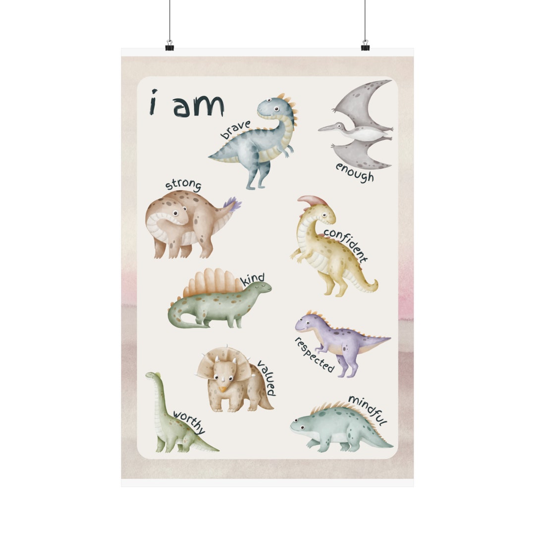Affirmation Poster, Dinosaurs Poster, Childrens Affirmations, Therapist ...