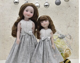 Ruby Red Fashion Friends Silver/White Lace Christmas Dress