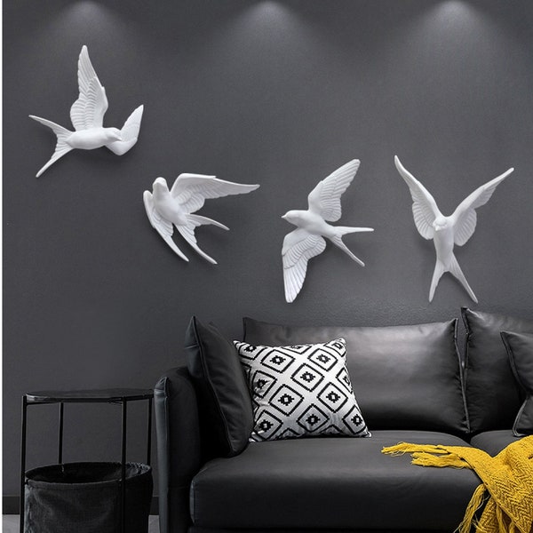 Flying Birds Wall Art Etsy UK