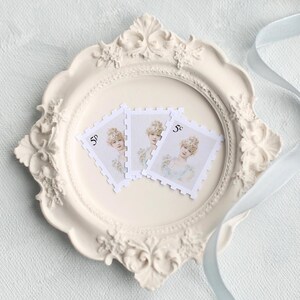 Selos de papelaria de casamento estilo Bridgerton, selos imprimíveis para adereços flatlay, selos de pintura de retrato, selos decorativos para casamentos DIY