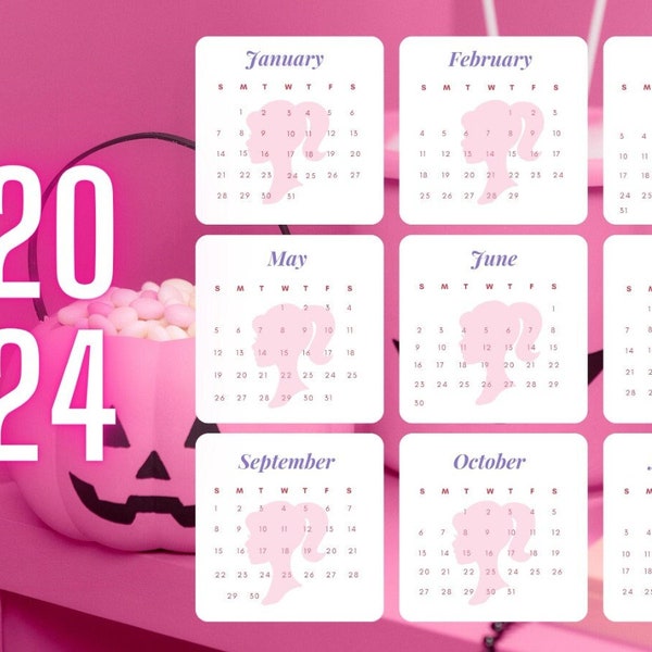 Barbie 2024 Calendar Etsy UK