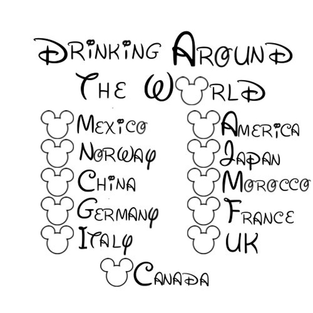 Drink Around the World Svg and Png Etsy