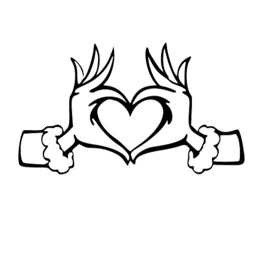 Grinch Christmas Heart Svg and Png File - Etsy