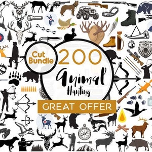 Pacote Svg de caça, temporada de caça, impressão de armas, animal, caçador Svg, cervo, monograma, Svg, arquivo de corte digital para silhueta Cricut