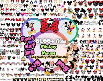 Mickey Mouse SVG Bundle, Svg Files For Cricut, Mouse SVG, Mickey Valentine Bundle, Mickey and Minnie Love Clipart, Minie Mickey Svg