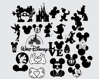 Mickey Mouse SVG Bundle, Disney Clipart (Digital Download)