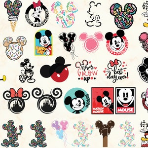 Mickey SVG, Mickey PNG, Mickey Birthday Birthday, Minnie SVG, Mickey Mega Bundle Instant Download