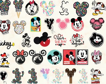Mickey Mouse SVG Mega Bundle, Minnie, Birthday (Digital Download)