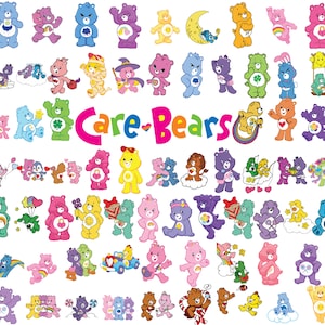 120+ Care Bears huge svg Bundle, Belly Badges Digital Files - Design File- Silhouette Cameo Care , wish funshine super love avector birthday