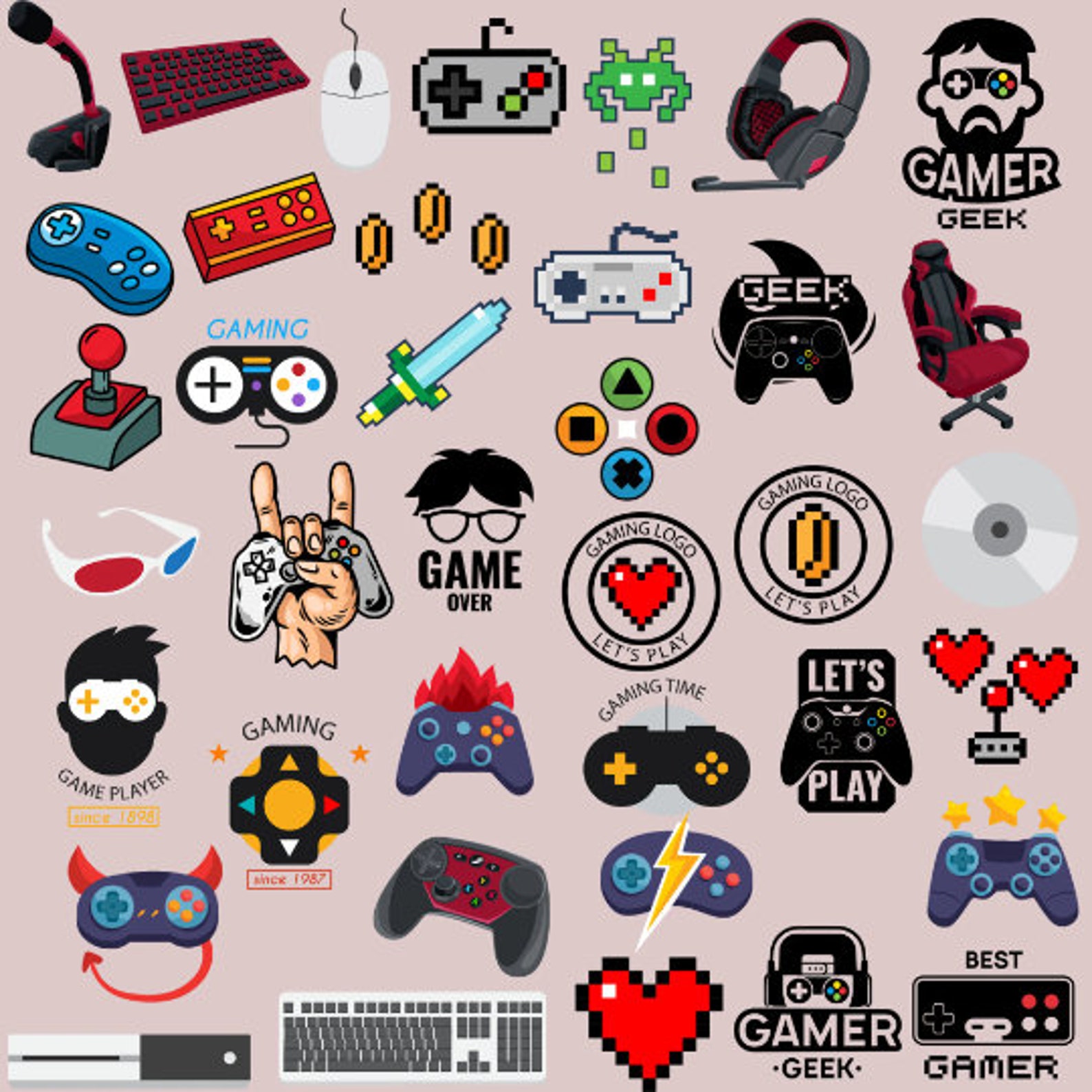 Gamer Svg Gamer Svg Bundle Gaming Svg Bundle Funny Gamer - Etsy