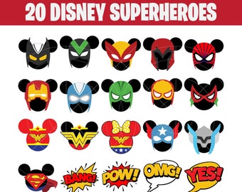 Superheld Collage Maus Digital Design svg pdf png jpg Schnitt gravieren Handwerk DIY Datei Cricut