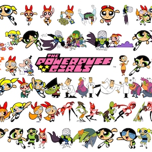 Powerpuff Girls SVG Bundle, Powerpuff PNG, Powerpuff Girls Geburtstagseinladung, Powerpuff Girl Cricut Dateien