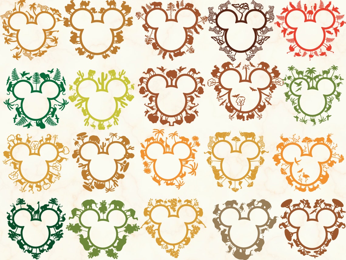 Mickey Mouse Animal Kingdom Svg Magical Kingdom Svg Family - Etsy
