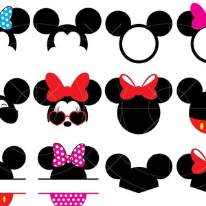 Mickey and Minnie Inspired SVG Bundle, Disneyland Shirt SVG, Disneyland Cricut SVG File, Mickey Minnie Mouse Outline ,Instant Download