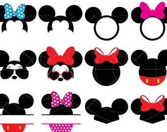 Mickey and Minnie Mouse SVG Bundle, Disneyland Shirt Cricut File (Instant Download)