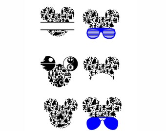 Mickey and Minnie Mouse SVG Bundle, Disneyland Cricut File (Instant Download)