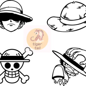 Monkey D. Luffy Straw Hat/Mugiwara Small Logo from One Piece Manga and Anime  - Straw Hat Pirates - Pin