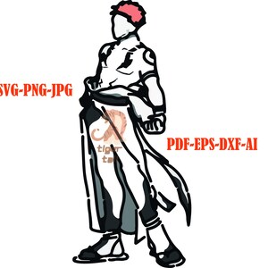 Jujutsu Kaisen, JJK, Ryomen Sukuna, King of the Curses, Anime Man Drawing, Digital Illustration, Printable, Manga,svg-pdf-png-jpg-eps-dxf-ai