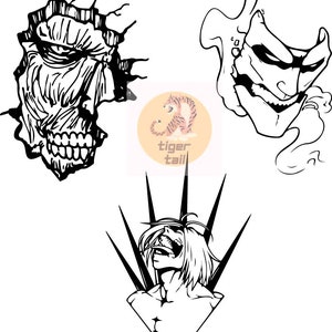Attack on Titan Armored Titan, Attack Titan, AOT, 7 verschillende bestanden voor elk, svg, pdf, jpg, eps, enz.