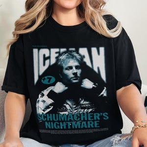 Kimi Räikkönen &quot;Schumacher&#39;s Nightmare&quot; Comfort Colors® Tee, F1 Racing Graphic Shirt, Formula 1 Fan Gift, Vintage Motorsport Unisex T-Shirt