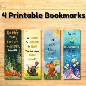 Bible Bookmarks | Printable Christian Bookmark | Christian Education | Bookmarks For Children | Editable Bookmarks | Bookmarks For Kids