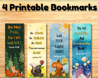 Bible Bookmarks | Printable Christian Bookmark | Christian Education | Bookmarks For Children | Editable Bookmarks | Bookmarks For Kids