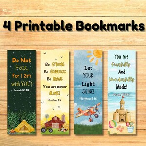 Bible Bookmarks | Printable Christian Bookmark | Christian Education | Bookmarks For Children | Bookmarks for Kids | Bookmarks for Boys