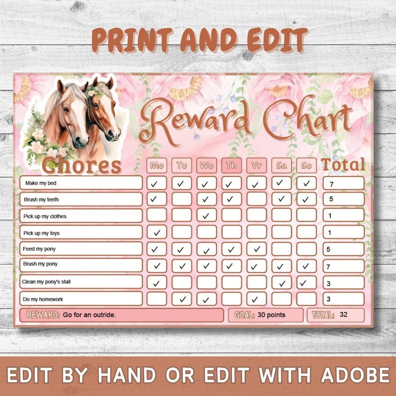 Edible Horse Reward Chart | Edible Pony Reward Chart | Horse Chore ... Edible Horse Reward Chart | Edible Pony Reward Chart | Horse Chore ...