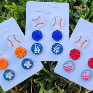 Baseball Earring Sets / Dodgers / Yankees / REDS / Royals / Astros / Rangers / Mariners / Mets / Rockies / Angel's / Red Sox / White Sox /