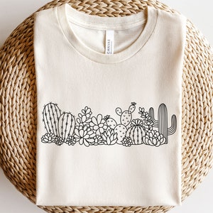 Cactus y suculento borde floral svg, Archivos svg suculentos para cricut, Clipart botánico svg, Amante de las plantas svg, Cactus svg, Marco de cactus svg