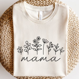 Svg de fleurs sauvages, svg floral mama shirt, svg plante bohème, svg de la vie de maman, svg de maman, svg de fleur de marguerite, sublimation png de maman, svg de fleur simple