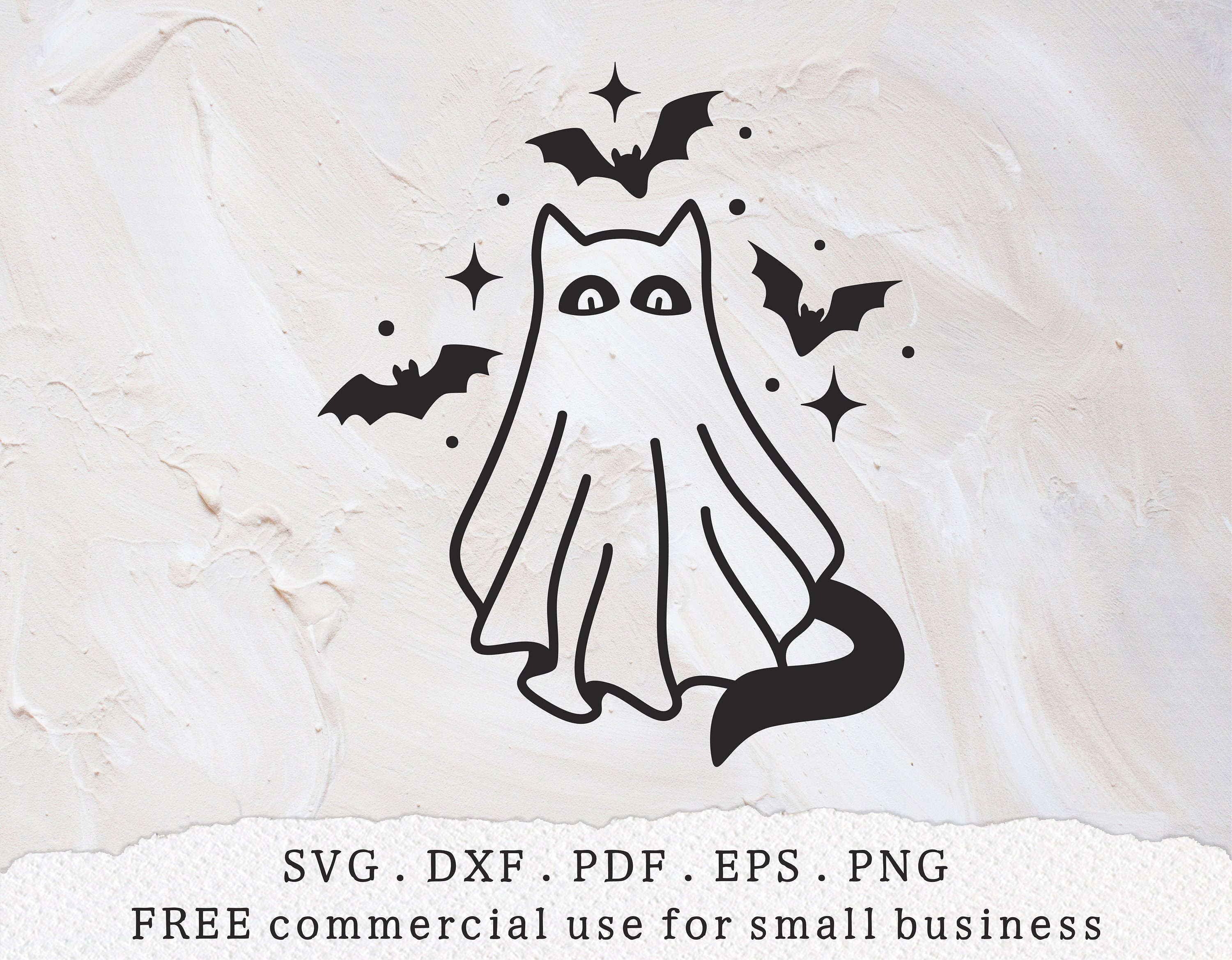 Ghost Cat Svg, Spooky Season Svg, Halloween Bat Svg, Creepy Ghost Svg ...