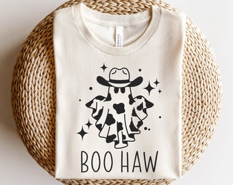 Svg fantôme western, vache impression fantôme svg, svg Boo Haw, rester effrayant svg, svg country Halloween, chauve-souris svg, fantôme avec chapeau de cowboy svg, svg Texas