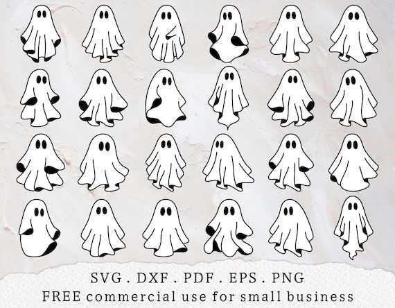 Ghost bundle svg, Cute ghost clipart, Spooky season svg, Ghost outline svg, Kids Halloween svg, Minimalist ghost svg, Love Halloween svg