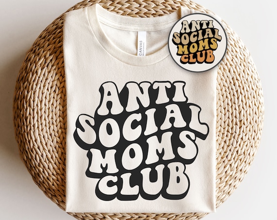 Anti social moms club svg, Antisocial club svg, Mom life svg, Coffee mug svg, Motherhood svg, Mother's day svg, Retro sublimation png