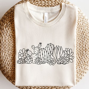 Cactus y borde suculento svg, Monograma de cactus svg, Archivos svg suculentos para cricut, Clipart botánico svg, Amante de las plantas svg, Cacti svg