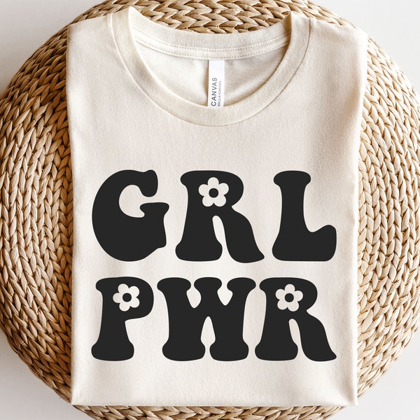 Girl Power svg, Grl Pwr svg, starke Frauen Shirt svg, Empowered Frauen svg, Boho trendy png, Flower Power svg, feministische svg, Daisy svg