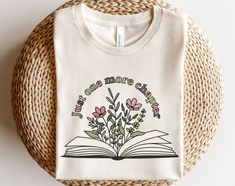 Book with flowers svg, Just one more chapter svg, Reading teacher svg, Book lover svg, Bookworm svg, Floral book svg, Best teacher shirt svg