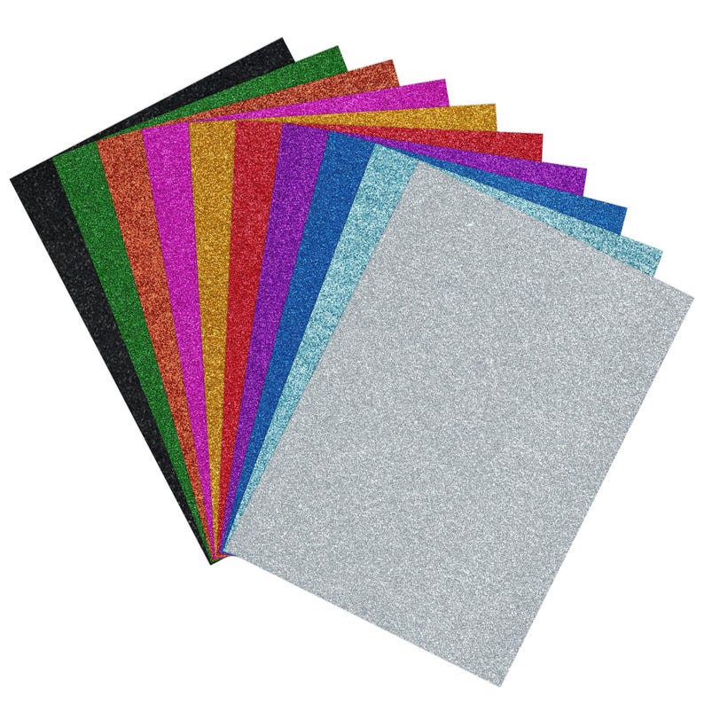 Non-Shed Glitter Card 350GSM Craft Sheets for Cricut Card making and scrapbooking DIY Projects A4 Premium Glitter Card Scrapbooking Crafts 画像 20
