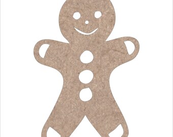 Wooden Gingerbread Man Shape For Crafts And Decoration - Laser Cut - Gingerbread - Unfinished Gingerbread - Gingerbread Girl