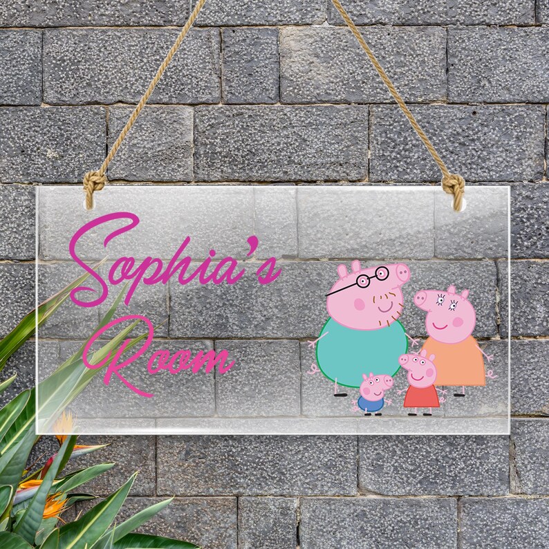 Personalised Room Name Sign - Custom Door Sign - Acrylic Girl's Room ...