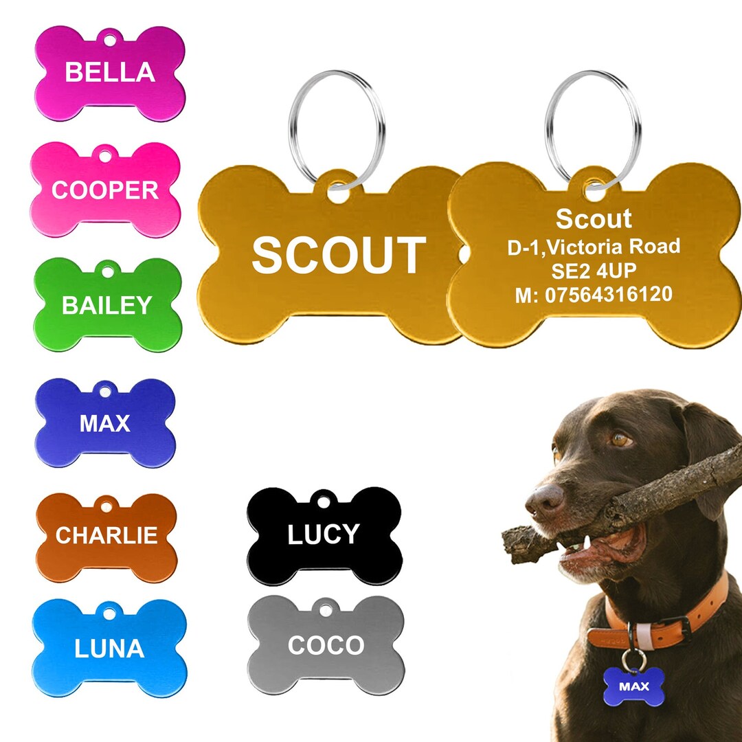Custom Engraved Dog Name Tag Custom Engraved Dog Name Tag