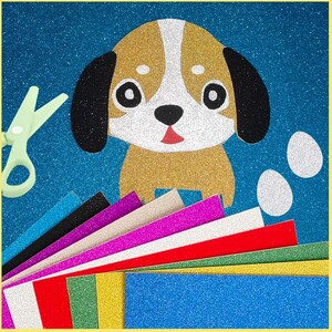Non-Shed Glitter Card 350GSM Craft Sheets for Cricut Card making and scrapbooking DIY Projects A4 Premium Glitter Card Scrapbooking Crafts 画像 4
