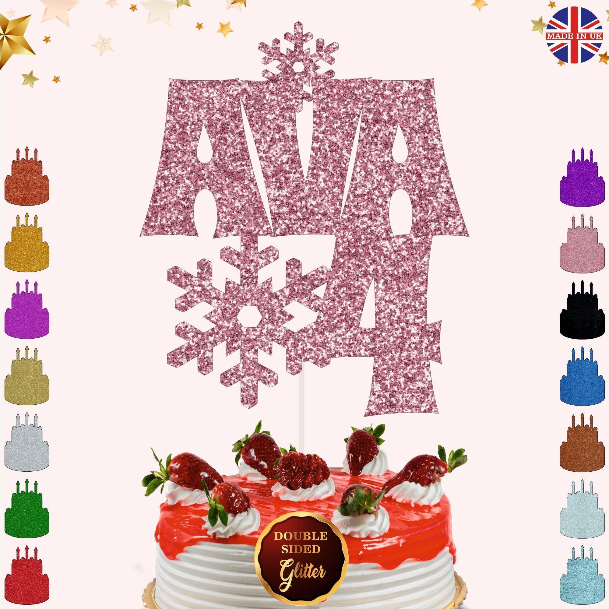 12 Edible Frozen Style Snowflake Cake Decorations. Edible Snowflake Cake  Toppers. Edible Snowflakes. 