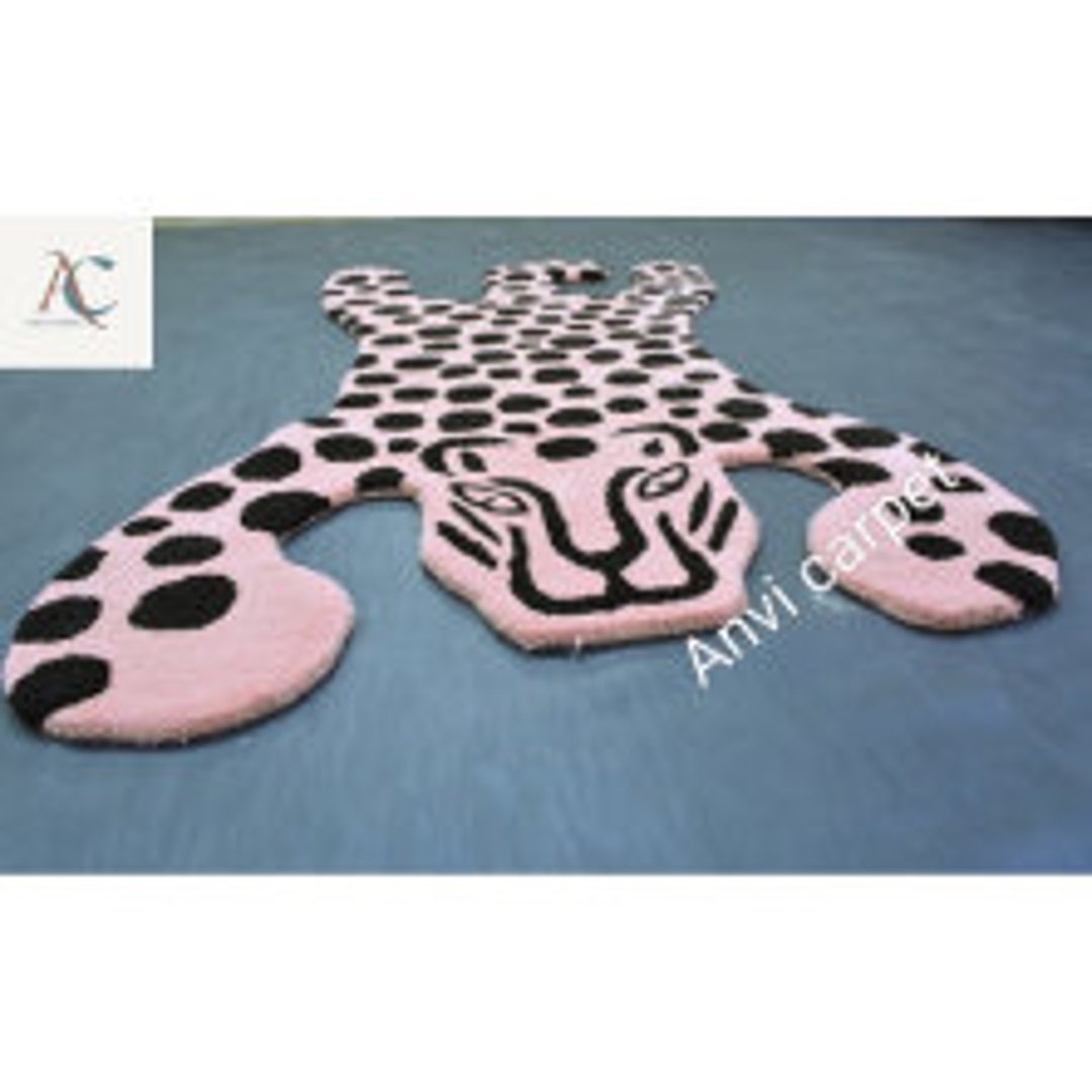 New Pink Leopard Rug for Kids and Living Room, Offices Anywhere ...