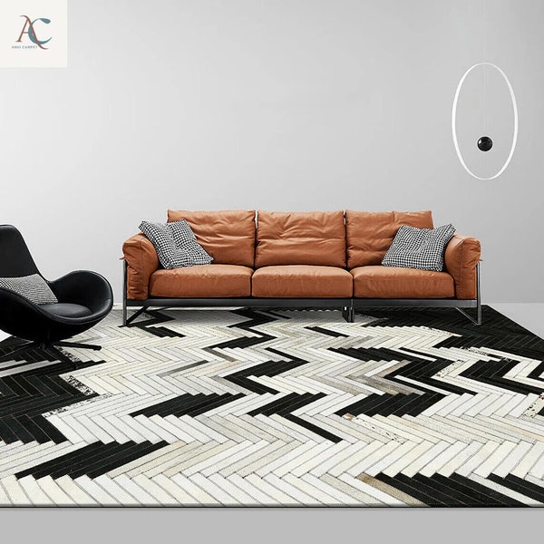 Cowhide Living Room Rug Etsy