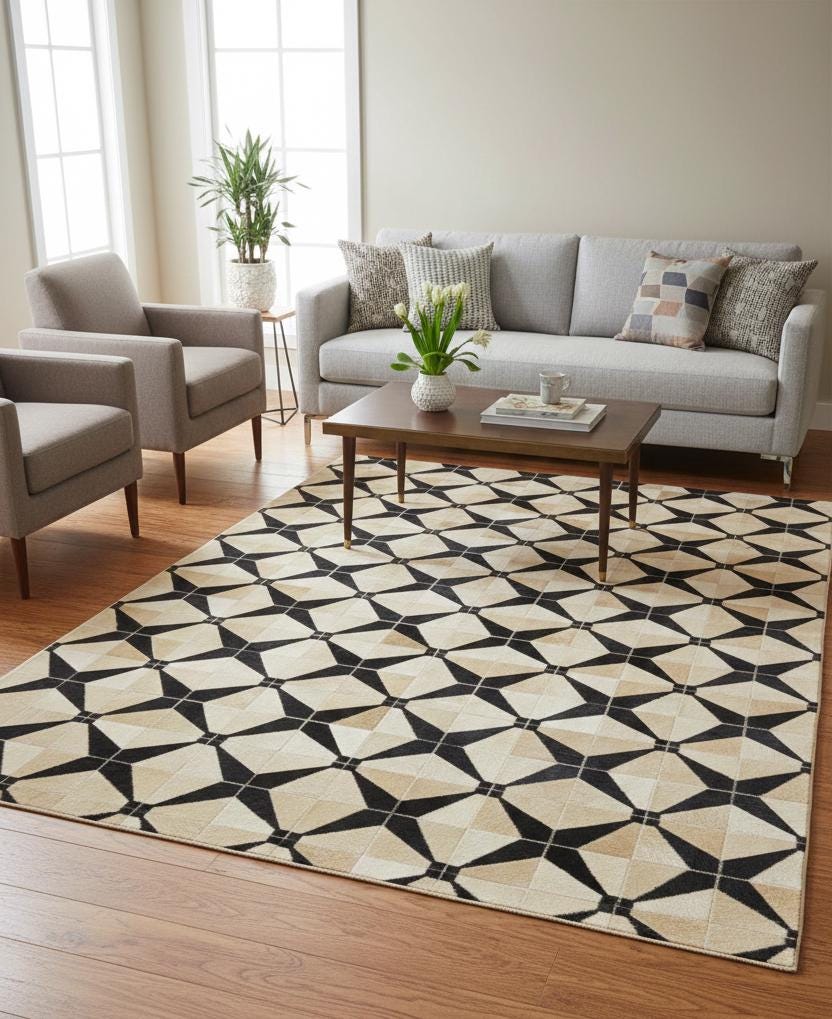 Grand Tapis Peau De Vache Véritable Gris Moyen Et Blanc – Moderne 16/20 SQ/FT